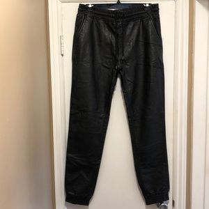 LEATHER JOGGERS